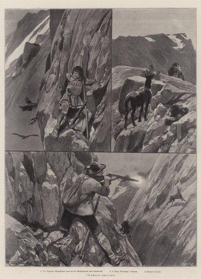 Chamois-Driving by Richard Caton Woodville junior